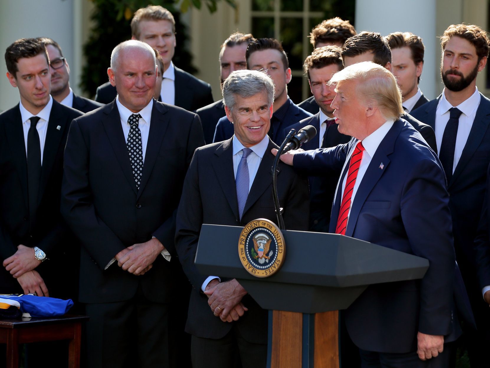 St. Louis Blues visit President Trump at White House with Stanley Cup